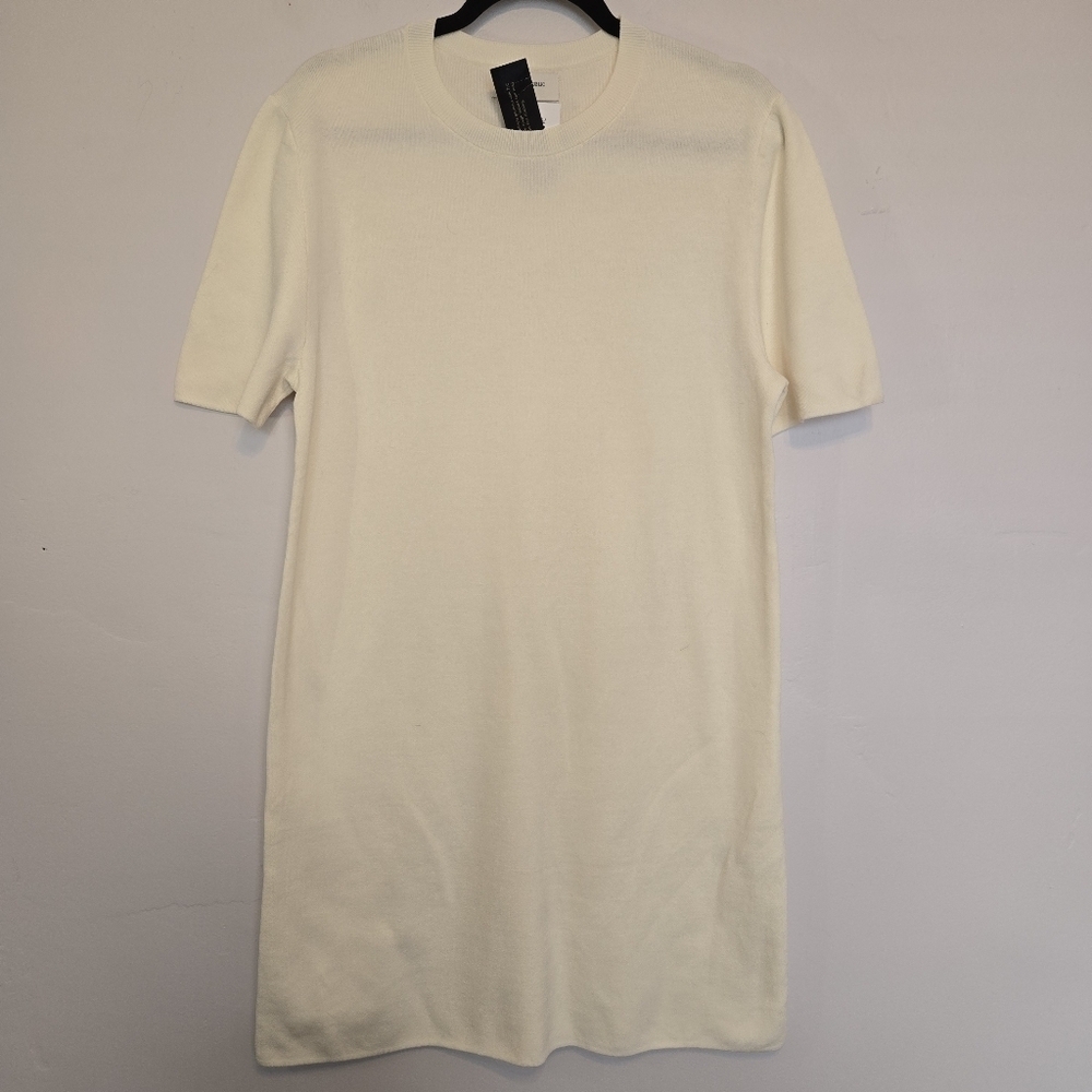 Banana Republic Cream Short Sleeve Knit Dress